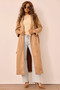 The Penny Vegan Suede Trench Coat - Tan