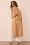The Penny Vegan Suede Trench Coat - Tan