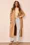 The Penny Vegan Suede Trench Coat - Tan
