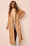 The Penny Vegan Suede Trench Coat - Tan