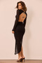 Socialite Chic Midi Dress - Black