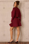 Tasha Knit Mini Dress Set - Wine