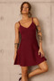 Tasha Knit Mini Dress Set - Wine