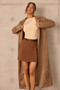 Lemon Vegan Suede Coat - Coffee