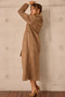 Lemon Vegan Suede Coat - Coffee