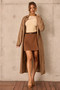 Lemon Vegan Suede Coat - Coffee
