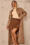 Lemon Vegan Suede Coat - Coffee