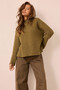 Washed Ashore Knit Sweater - Olive