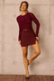 Lori Knit Crop Top - Wine