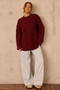 Falling Forward Knit Sweater - Wine