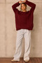 Falling Forward Knit Sweater - Wine