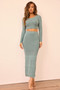 Wilder Days Knit Midi Skirt - Sage
