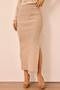 You're A Peach Knit Midi Skirt - Beige