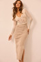 You're A Peach Knit Midi Skirt - Beige