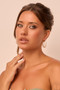 Sugar Twist Hoop Earrings - White