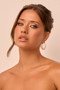 Sugar Twist Hoop Earrings - White