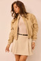 Sahara Drift Bomber Jacket - Taupe
