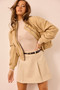 Sahara Drift Bomber Jacket - Taupe