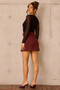 Velvet Ribbon Mini Skirt - Plum