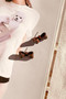 Echo Bow Earrings - Brown