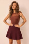 Icon Edit Knit Mini Skirt - Plum