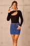 Little Sultry Knit Bodysuit - Black