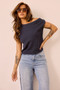 Dance In The Sun Knit Top - Navy