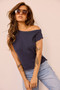 Dance In The Sun Knit Top - Navy