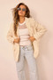 Strut With Style Woven Blazer - Cream Stripe