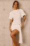 Noir Nights Woven Mini Dress - Ivory