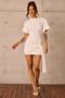 Noir Nights Woven Mini Dress - Ivory