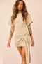 Noir Nights Woven Mini Dress - Matcha