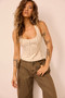 Get My Attention Woven Top - Cream Stripe