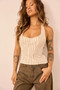 Get My Attention Woven Top - Cream Stripe