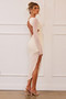 Socialite Chic Midi Dress - Cream