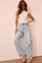 Utility Muse Cargo Jeans - Light Blue
