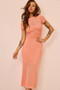 Perfectly Pretty Knit Maxi Dress - Peach
