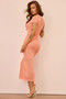 Perfectly Pretty Knit Maxi Dress - Peach