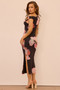 Roseberry Kiss Midi Dress - Black