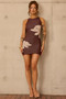 Well Said Knit Mini Dress - Brown
