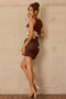 Well Said Knit Mini Dress - Brown