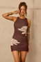 Well Said Knit Mini Dress - Brown
