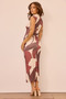 Escape Plans Mesh Midi Dress - Chocolate