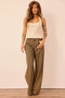 Monroe Vintage Denim Jeans - Olive Khaki
