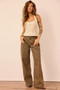 Monroe Vintage Denim Jeans - Olive Khaki