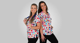 Koi Printed Scrub Tops