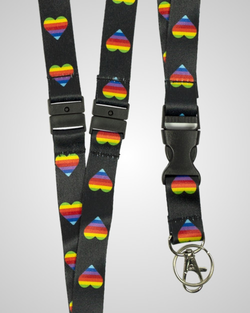 elitecare Lanyard - Pattern Rainbow Heart