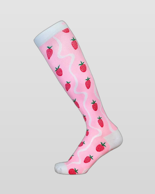 elitecare Knee High Compression Socks - Strawberries and Cream