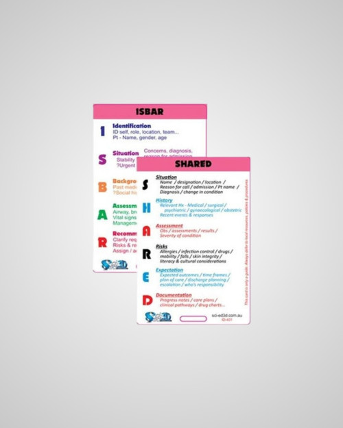Sci-ed 3D Reference Card - Handover Card