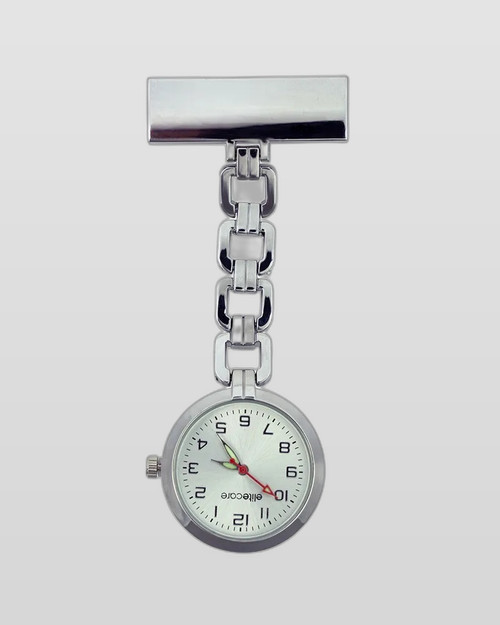 elitecare Silver Chain Nurse Watch